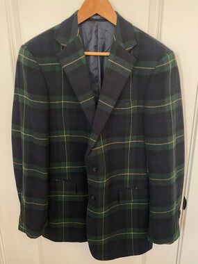 Polo Ralph Lauren Made in Italy Tartan Plaid Cashmere Sport Coat
